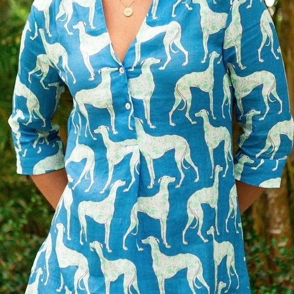 PINK HOUSE /LINEN DECIMA DRESS LURCHER/ Size S / P2P ￼18’ / Retail $205 - Picture 2 of 7